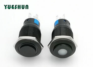 Trung Quốc Nút ấn bằng nhôm 19mm Chốt cao Đầu tròn Màu xanh trắng LED sáng nhà máy sản xuất